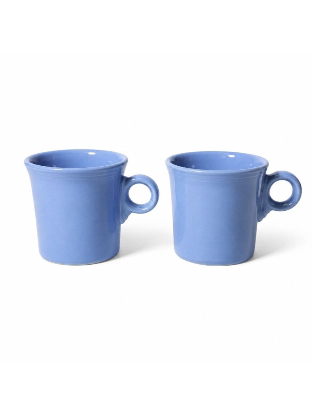 Coffee Cup Mug Pair Vintage Fiesta Homer Laughlin HLC Periwinkle Blue Ring